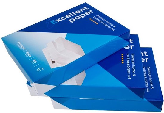 Excellent Papier A4 - 80 grammes - 1 boîte 5 paquets de 500 feuilles