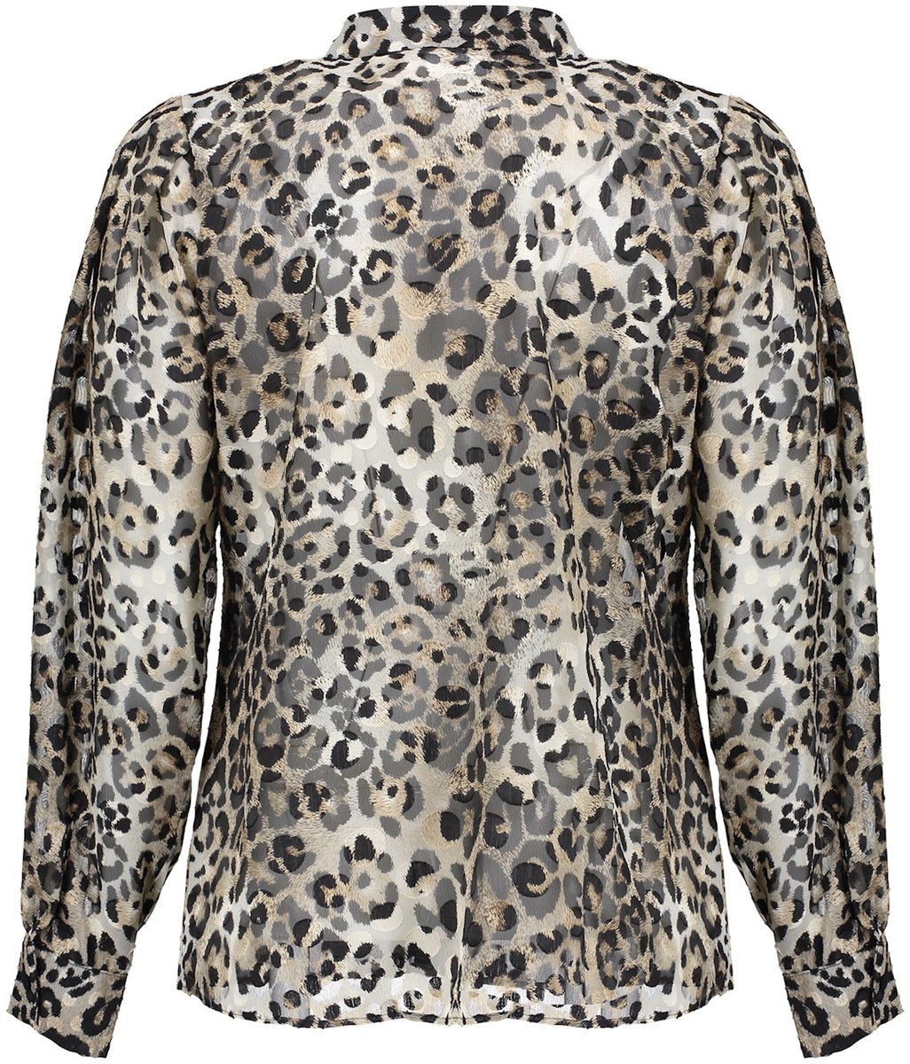 Geisha Blouse Blouse 13733 20 Taupe Combi Dames Maat - XS