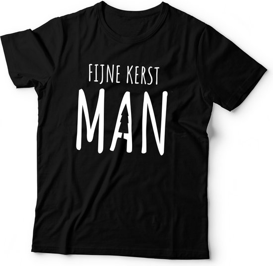Matching kerstshirts Vader & Zoon/Dochter - Fijne kerst man - maat: vader S kind 92 - matching kleding van Pine House Kids — afbeelding 2