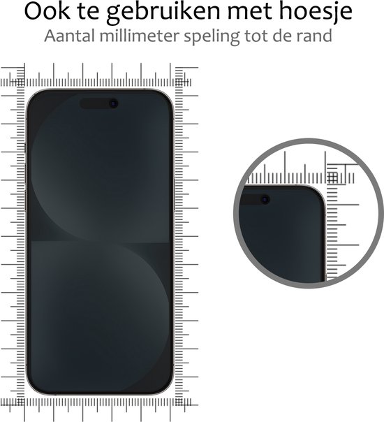 Accezz Protection d'écran en verre trempé Privacy pour iPhone 15