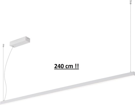 Suspension LED GURI 52W 3000K 2400mm blanc dimmable (câble 3m incl)