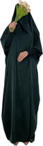 Livano Gebedskleding Dames - Abaya - Islamitische Kleding - Khimar - Jilbab - Vrouw - Alhamdulillah - Donkergroen