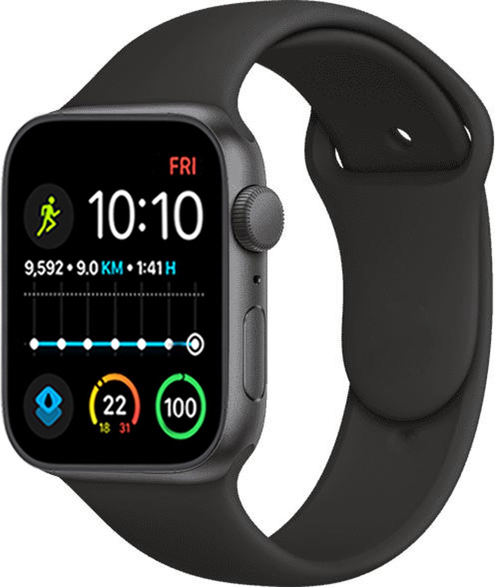 Royal Supplies RF-93 - Smartwatch - Smartwatch Dames - Heren& Kinderen- Screenprotector- Zwart