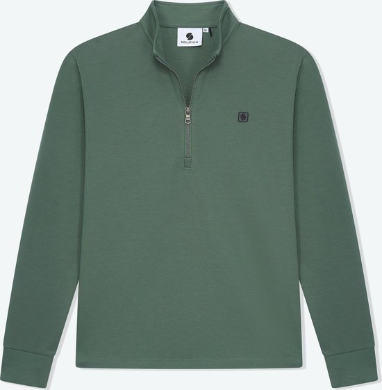 Solution Clothing Salvador - Sweater - Trui - Met Rits - Regular Fit - Volwassenen - Heren - Mannen - Groen - XXL