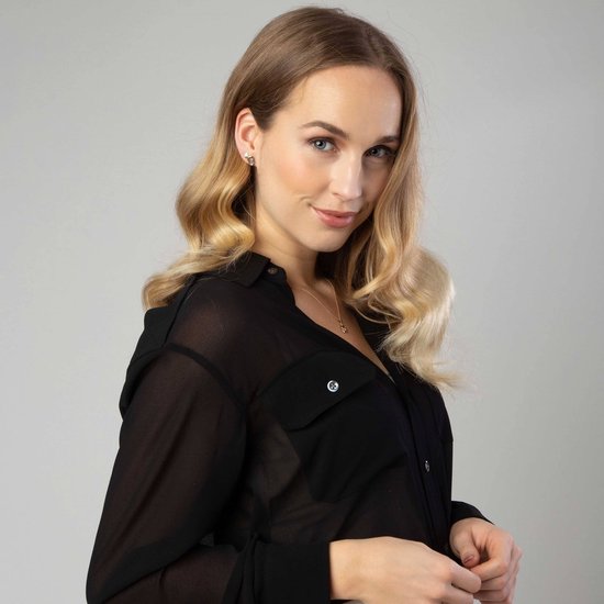 Lucardi - Boucles d'oreilles bicolores avec zircone