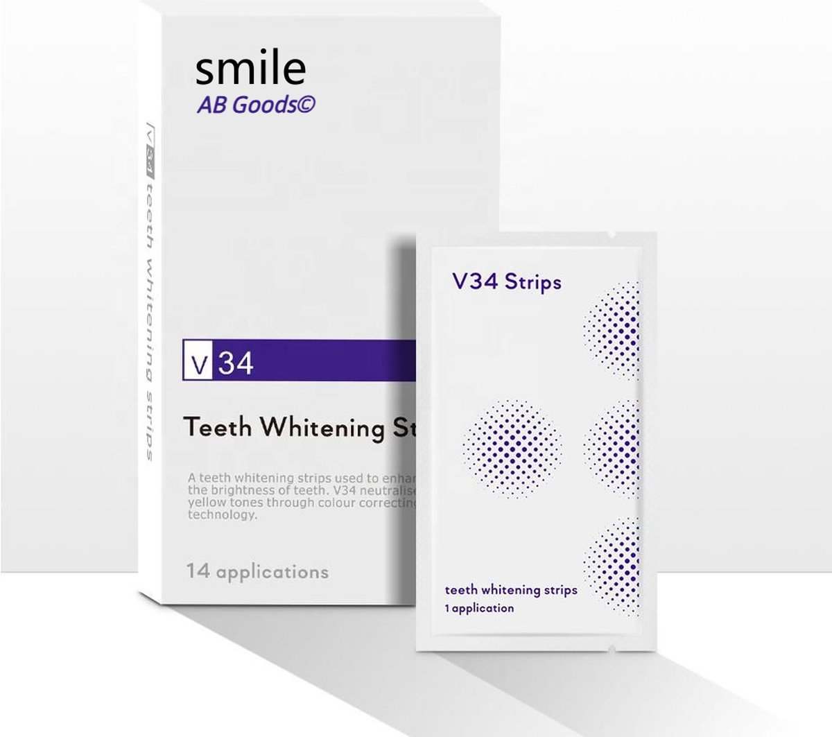 AB Goods© Tandenbleekset - Tanden bleken - Whitening strips - Tandenblekers - Tandenbleken - Tanden bleekstrips - Teeth whitening strips - Tandenbleek set