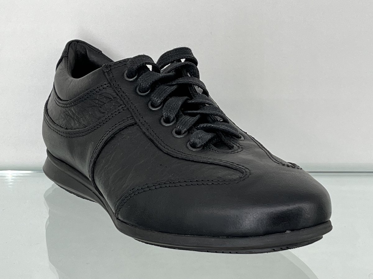 Ambiorix - Desio Oslo Black lage sneakers - zwart leren - Maat 40 - heren schoenen - veterschoenen