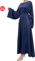 Livano Islamitische Kleding - Abaya - Gebedskleding Dames - Alhamdulillah - Jilbab - Khimar - Vrouw - Marineblauw - Maat XL