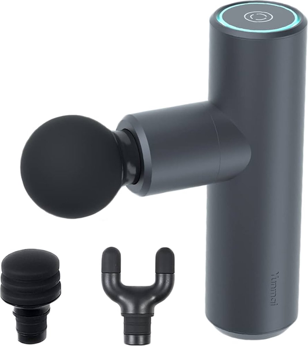 Yunmai Premium Massage Gun Mini met Magic Touch | Sneller Spierherstel | Antraciet | 3 opzetstukken & snelheden | 3200 RPM | Super licht | Tot 66 dagen batterijduur