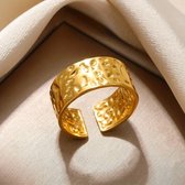 18K Gold Plated Large Vintage Band Ring