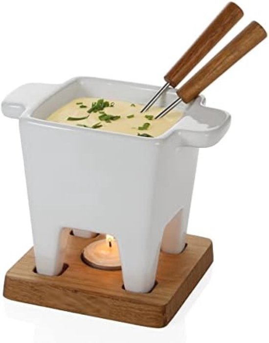 Bolture Kaasfondue Set Kaasfondue Pan Kaasfondue Pan Aardewerk bol.