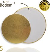 Bakdozen.nl Taartonderlegger - Taartonderzetter - Cake Board - Goud - Rond - 5 stuks - 10 inch - 25 cm - MDF - Cakeboard