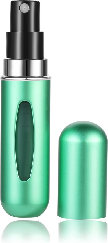 Foto: Cmj parfum verstuiver groen 5ml lipstickformaat navulbaar handig voor onderweg luxe