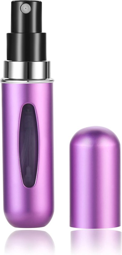 Foto: Cmj parfum verstuiver paars 5ml lipstickformaat navulbaar handig voor onderweg luxe