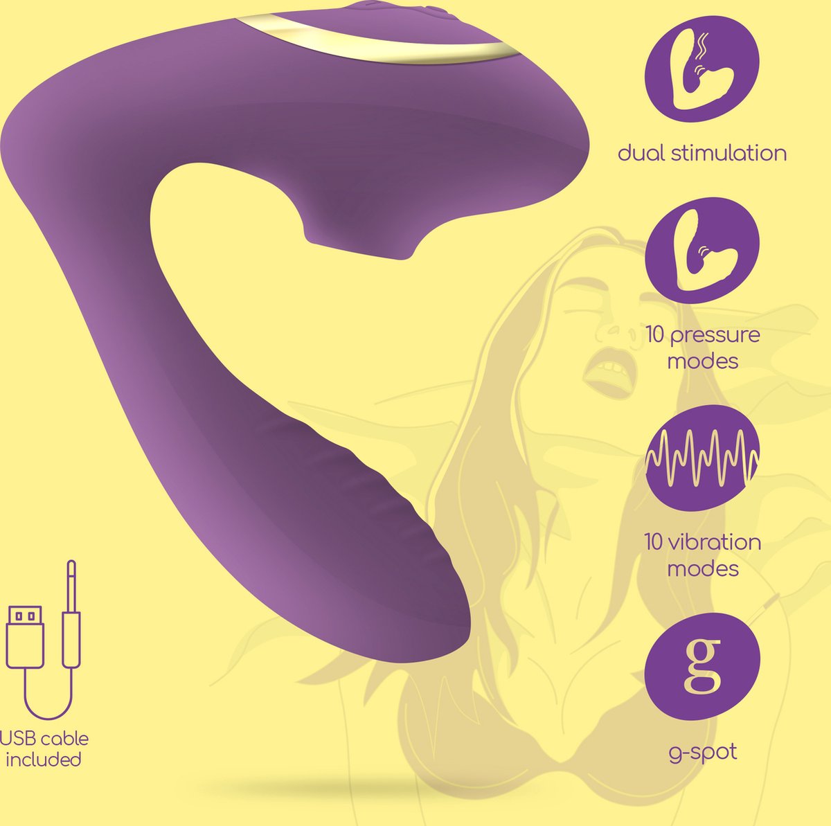 MOANSTAR RECHARGEABLE STIMULATOR WITH FREE WATERBASED LUBRICANT CRUSHIOUS | BEST VIBRATOR | WOMAN SEX TOY | CLITORIS STIMULATION | BEST WOMEN VIBRATOR