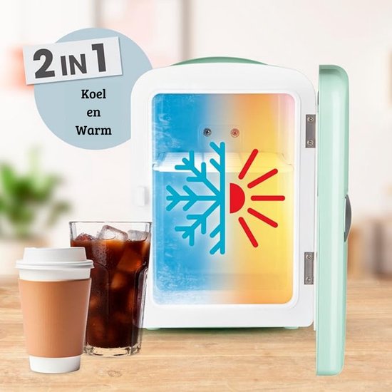 AstroAI Mini-koelkast, fridge met koel- en verwarmingsfunctie, 12 V