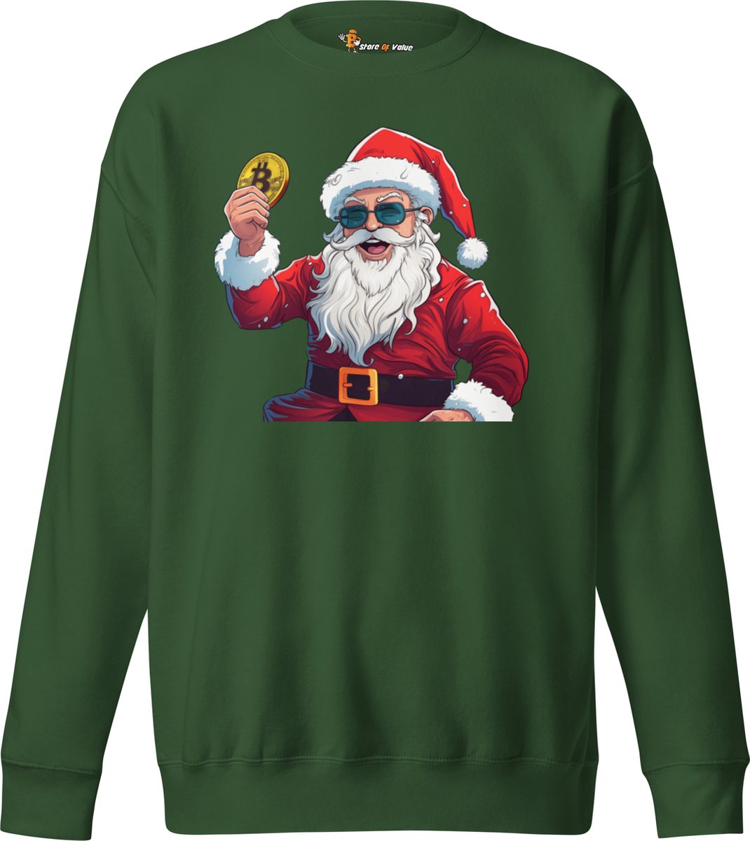 Happy Santa Bitcoin Foute Kerst Trui Kerst Groen Maat M | Bitcoin cadeau| Crypto cadeau| Bitcoin Trui| Crypto Trui| Kerst Trui| Kerst Cadeau| Foute Trui| Bitcoin Merch| Crypto Merch| Bitcoin Kleding| Crypto Kleding