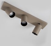 KS Verlichting - plafondlamp - Mila - 3 spot - GU10 - dimbare lamp - opbouwspot - aluminium - champagne