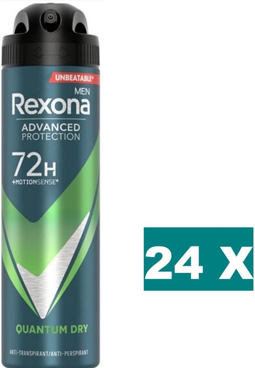 Goedkoopste Rexona Deospray Men Quantum Dry - Voordeelverpakking 24 x 150 ml