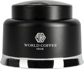 World Coffee Gear - Easy 'just push' Tamper - 58mm diameter - Black - koffie tamper - enige op BOL - barista accesoires - barista gadget - koffie verdeler - professional coffee - barista musthaves -
