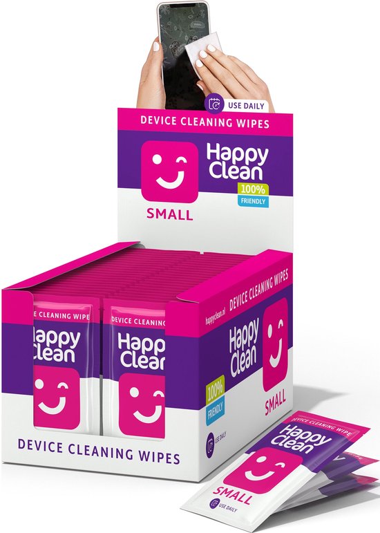 Foto: Happy clean beeldschermdoekjes 100 stuks voor kleine devices zoals telefoon en tablet