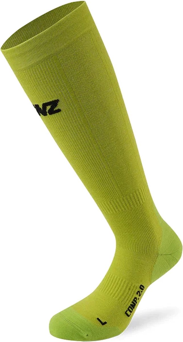 Lenz Compression 2.0 Merino skisokken Geel