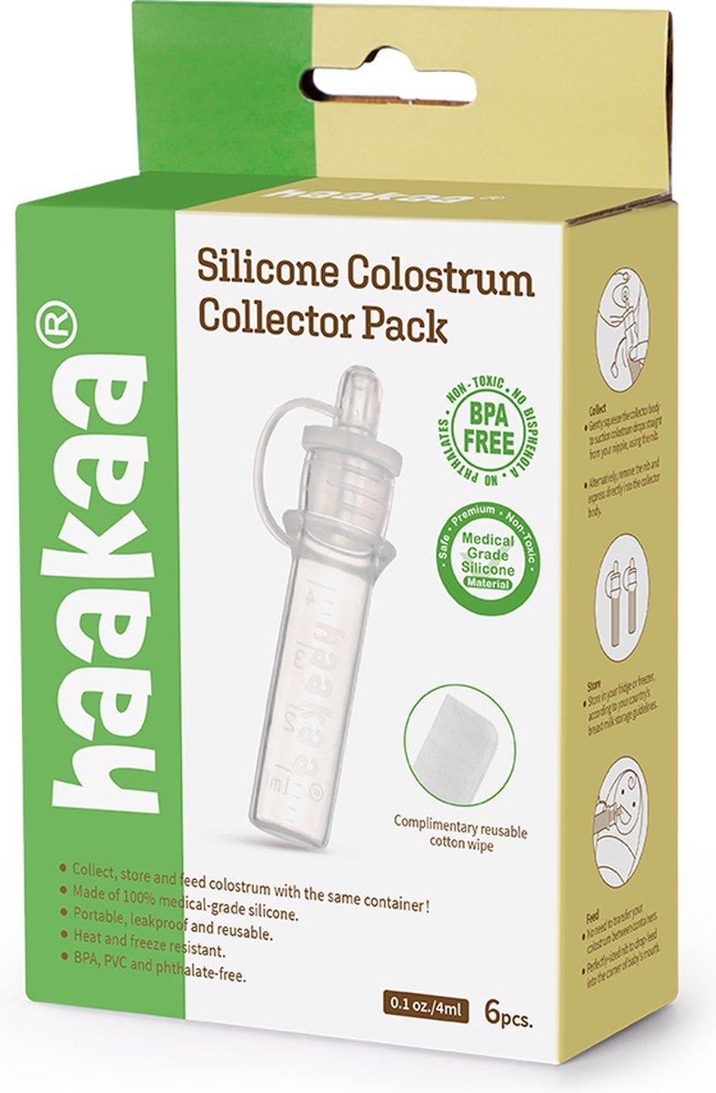 Haakaa Silicone Colostrum Collector - Pack of 6 X 4ml par Haakaa