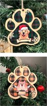 Kerst - SET van 2 Vormen - Echt Hout - GOEDE KOOP - SET B - Hond - Kat - Voetpad Vormige - Kerstboom speelgoed - Kerst Decoratie - Cadeau - Decoratie - Sham's Art