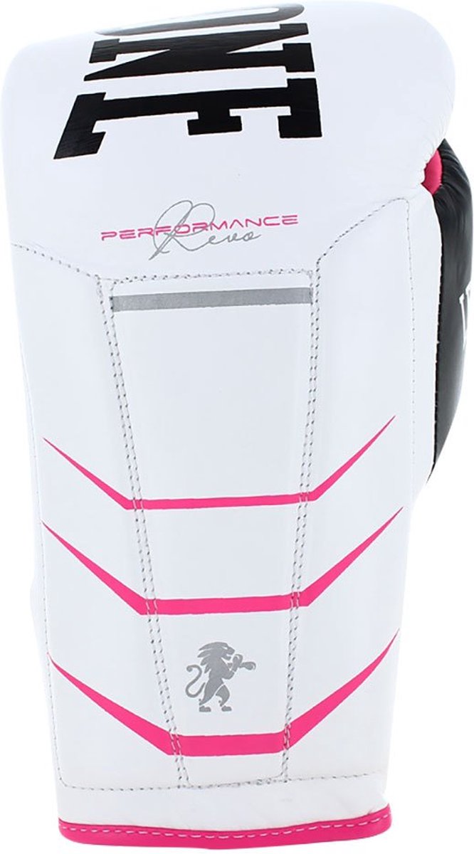 Leone1947 Revo Fluo Leer Kunstmatige Bokshandschoenen Wit 12 oz