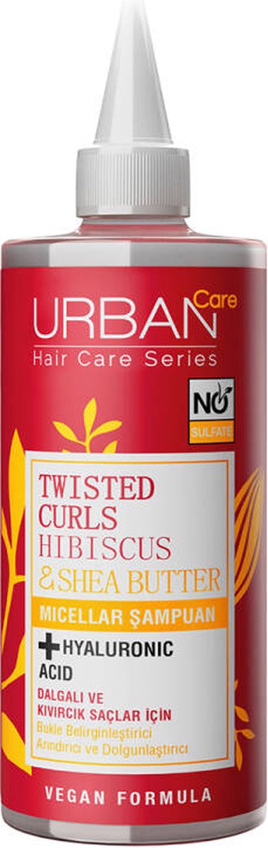 URBAN CARE Twisted Curls Hibiscus & Shea Butter Micellar Shampoo 340ML