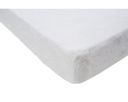 Zachtbeddengoed.nl - Hoeslaken - Matras - Topper - Velvet - Lits Jumeaux - 200x220 cm - Hoekhoogte tot 25 cm - Wit - Laken - Zacht - Comfortabel - Kwalitatief - Beddengoed - Hoeslakens