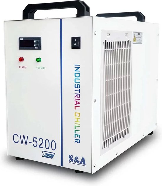 waterchiller CW-5200 laser koelmachine water chiller lasermachine koelmachine koeler waterkoelmachine koelmachine laserchiller eigen merk CW-5200 CW-5000 CW5200 CW6000 co2 laser koeling S&A
