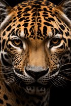 Jaguar Poster | Poster Jaguar kop | Natuurposter | Safariposter | Afrikaposter | Cheetah | 51x71cm | Wanddecoratie | Muurposter | MT | Geschikt om in te lijsten