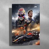 Max Verstappen - Metalen Poster 40x60cm - Winner Dutch GP - Formule1