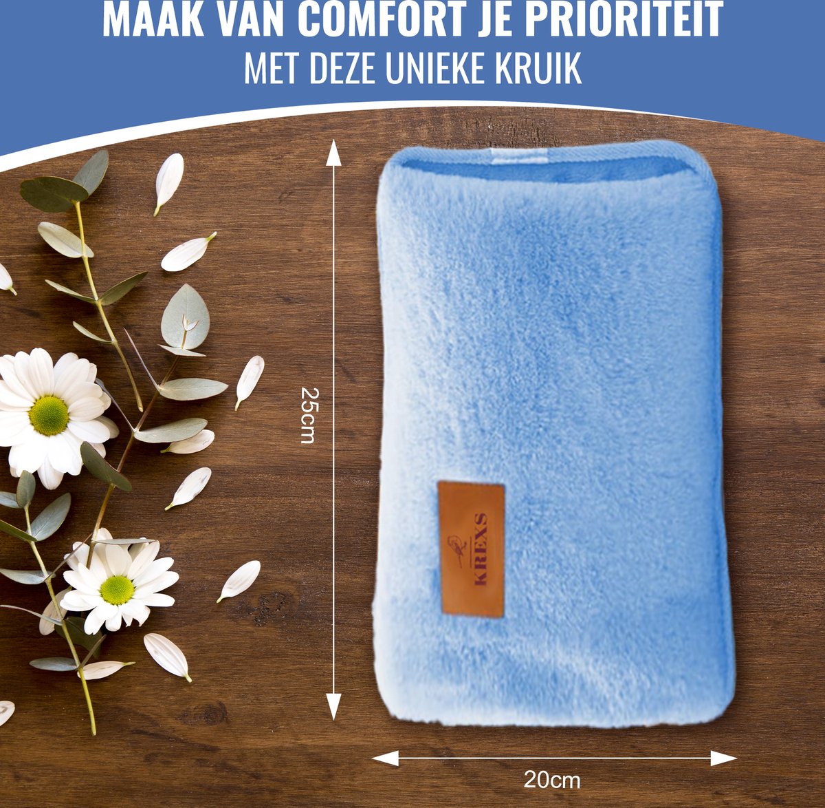 Krexs Elektrische Kruik - 2 Stuks - Elektrische Warmwaterkruik - Oplaadbare Kruik - Warmtekruik - Blauw - Volwassenen – foto 7