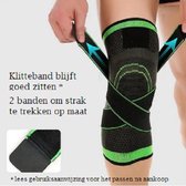 Inuk® Kniebrace knieband met straps - Maat XXXL - Groen zwart - comfortabel en stevige support na blessure of operatie - Check de maattabel !