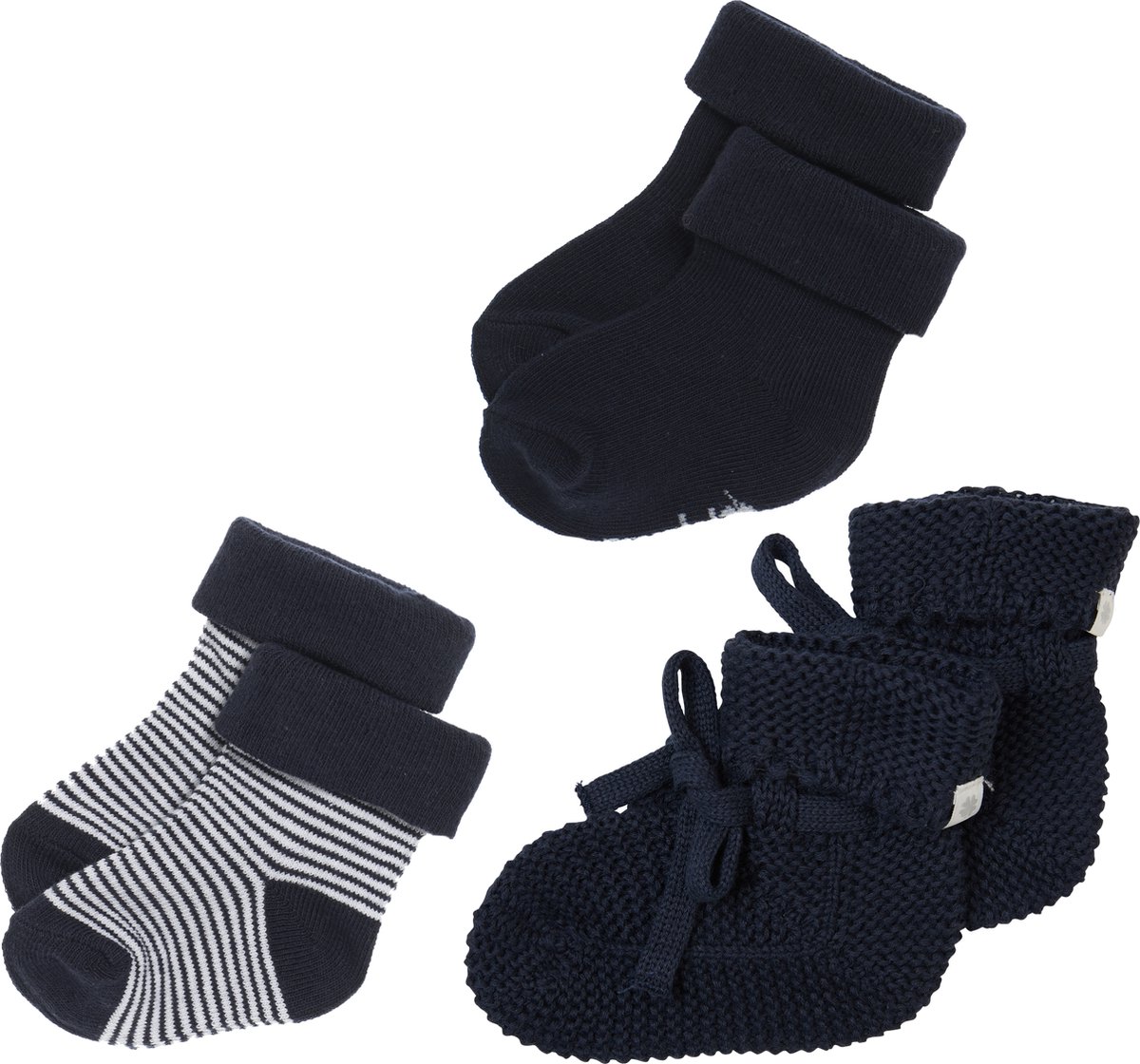 Goedkoopste Noppies - Slofjes - Sokjes - Cadeau Doosje - SLOFJES NELSON - NAVY - Sokjes Guzz Navy en Navy wit streepje- 0-3 Maanden - Geschenkverpakking - Cadeauverpakking - Babyslofjes - Babysokjes - Maat 44-62