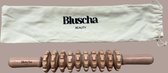 Bluscha® - Premium Houten Massage Roller - Apparaat - Bindweefselmassage - Anti Cellulite Cellulites - Massage Apparaat - 10 Wielen - 36cm - Madero Therapie - Wood - Massageroller - Maderotherapie - Lymfedrainage - Bindweefselmassage - Bodysculpting