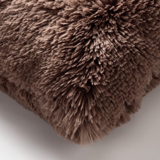 Dutch Décor FLUFFY - Housse de coussin 60x60 cm - Chocolate Martini - Marron