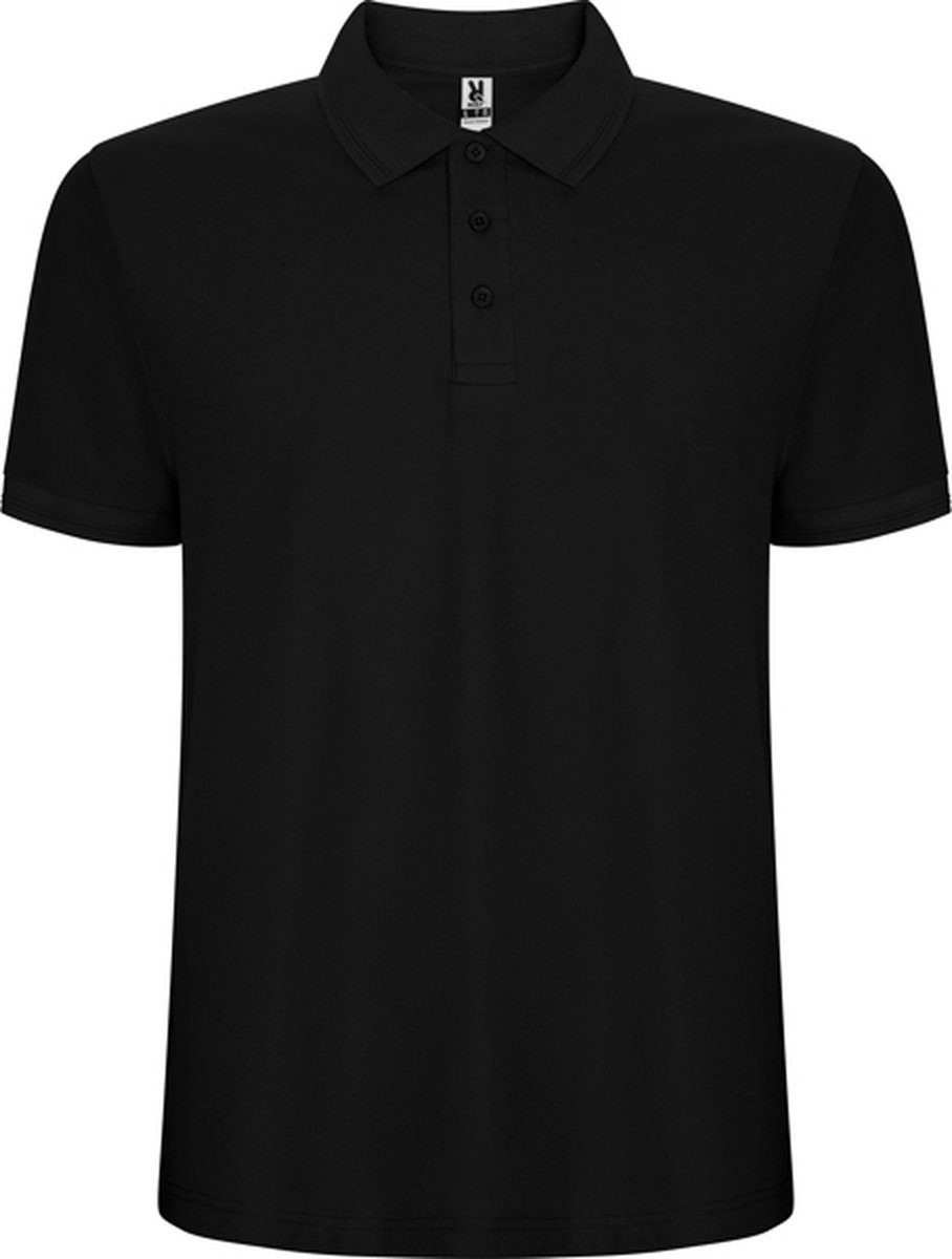 Zwarte heren unisex Polo korte mouwen Pegaso merk Roly