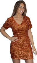 Robe à paillettes - Oranje - Taille 44 - Taille XL - Disco - Fête du Roi - Nederlands Elftal
