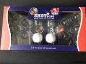 Shot pong met 12 shotglazen - drankspel - variant op beerpong
