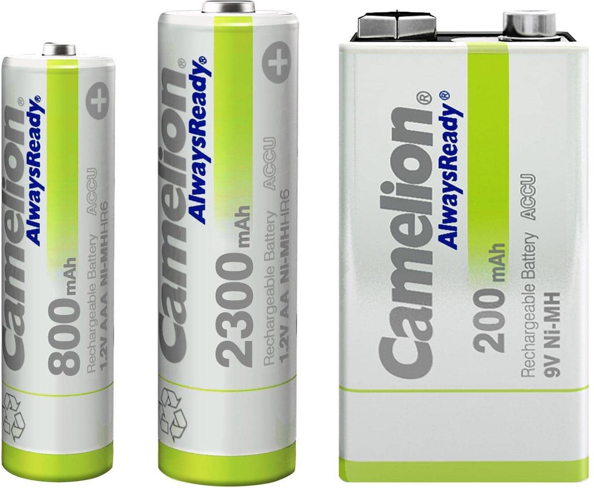 Piles rechargeables Always Ready Camelion Bloc Ni-MH 9V, 200 mAh