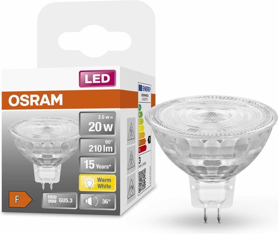 OSRAM LED lamp - Spot GU5.3 - 12V - 2,6W - 210 lumen - warm wit - niet dimbaar