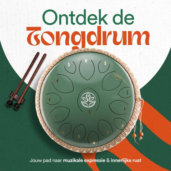 Ohana Drums® Handpan 36 cm Jade Groen - Tongue drum - Klankschaal - 15 noten - Handpan - Tong Drum - Klankschalen - Yoga Drum - Lotus Tong - Steeldrum - Muziektherapie van Ohana Drums — afbeelding 4