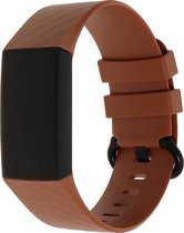Finnacle - Band geschikt voor Fitbit Charge 3 Sport Wafelband - Bruin - ML