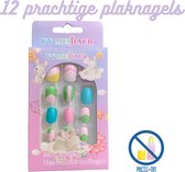 Plaknagels | 12 Nagels | Kinderen | Geen Lijm Nodig | Katjes