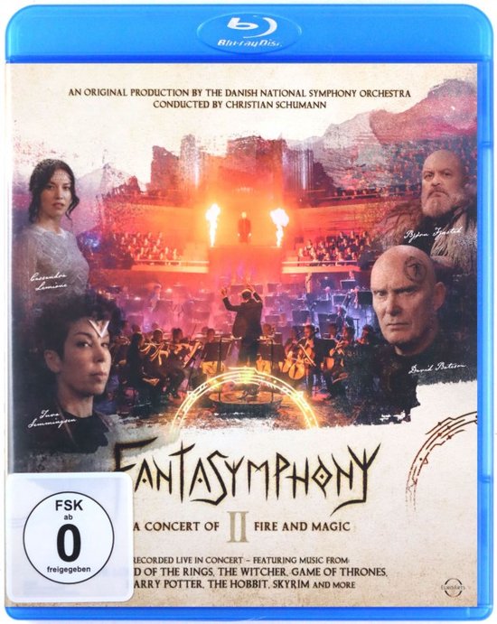 Bladmuziek voor "Fantasymphony II: A Concert of Fire and Magic" met Cassandra, Tuva, Bjorn en David. Een concert van het Danish National Symphony Orchestra. Inclusief FSK 0.