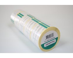 LabelLord | HACCP Stickers | Refillset groen DCMV | Groenten | 5 x 250 etiketten op rol