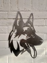 Metalen Hond - De Herdershond - Wanddecoratie van metaal